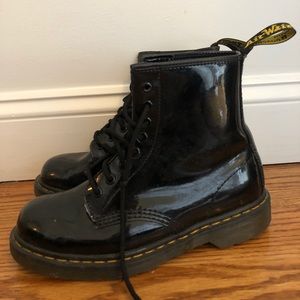 Doc Martens Patent Leather Combat Boots